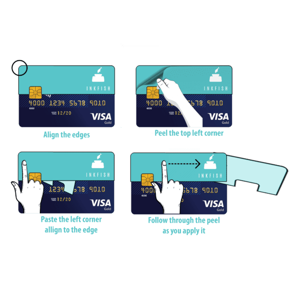 how to applya card stickers- the product lab