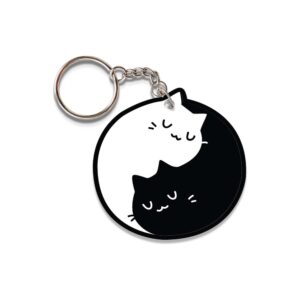 Cat yin and yang Keychain