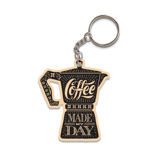 Coffee made my day keychain