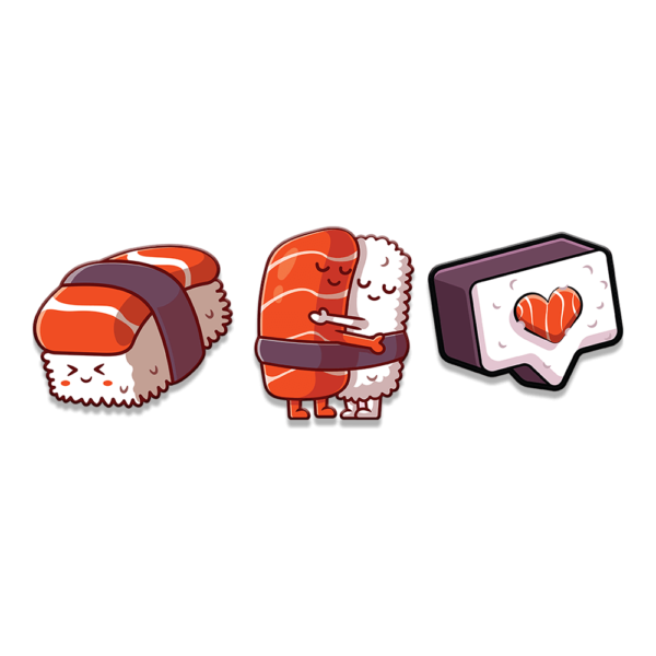 Sushi Pop up 3D Sticker