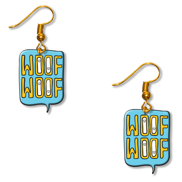 Dogs go woof earrings