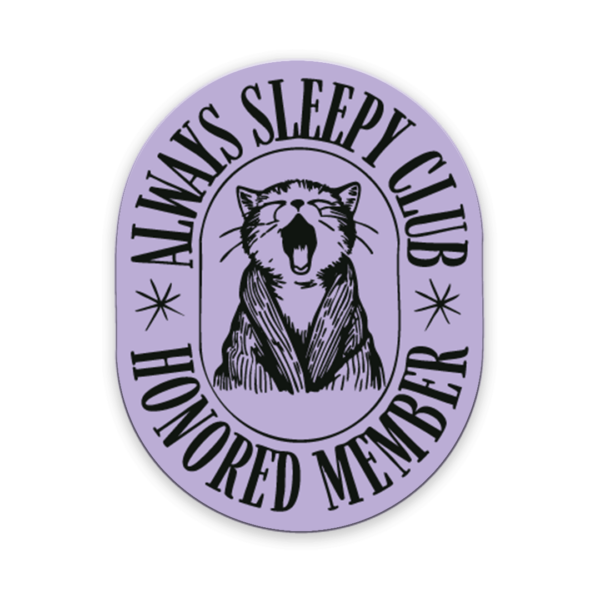 Always sleepy cat club Lapel pin