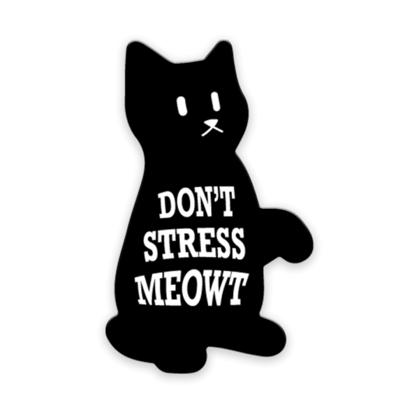 Don't stress meowt lapel pin