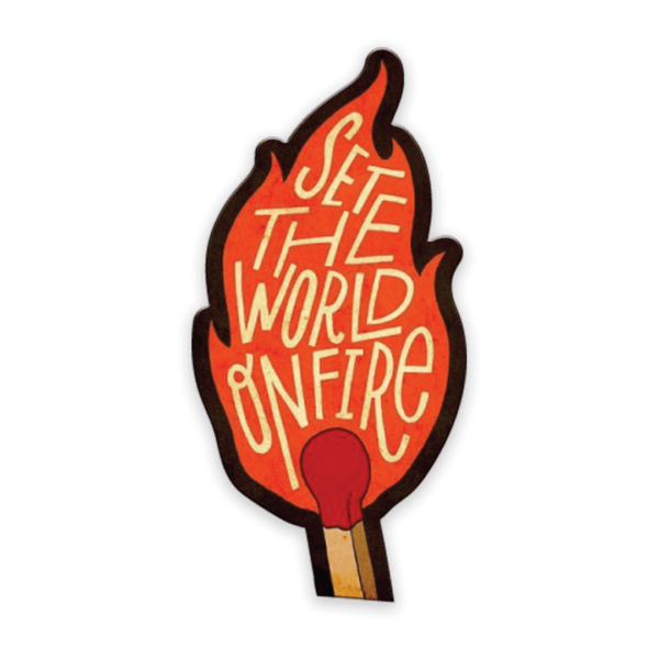 World on fire Lapel pin